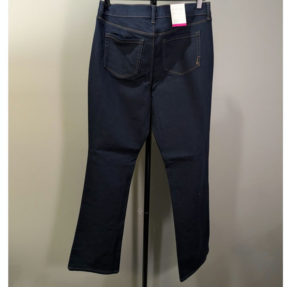 NWT Style & Co Boot Leg Mid Rise Tummy Control Dark Wash Jeans Size 10 long - Picture 8 of 8